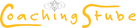 Wort-Bild-Marke: CoachingStube (in Schreibschrift), i-Punkt = rechtsdrehende Merkaba (Form wie Stern-Tetraeder).
